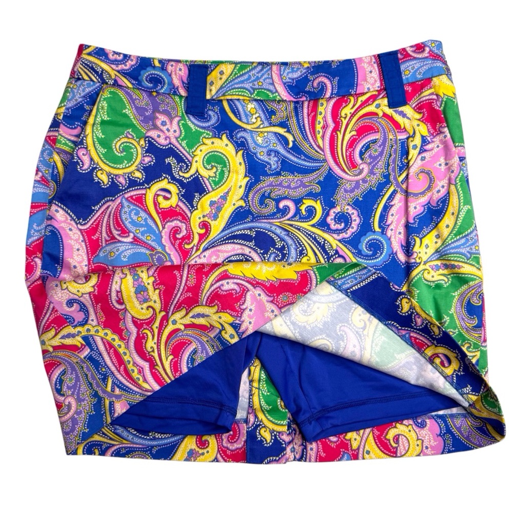 Ralph Lauren Golf Colorful Paisley Skort Cotton Twill Size 4 Preppy Psychedelic